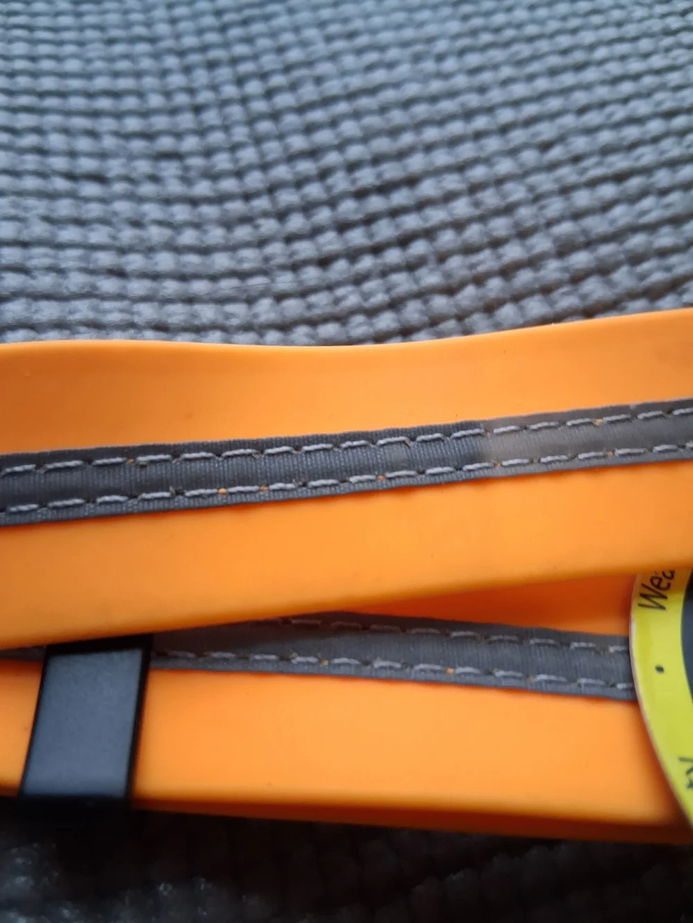 Wigzi Reflective Orange Dog Collar